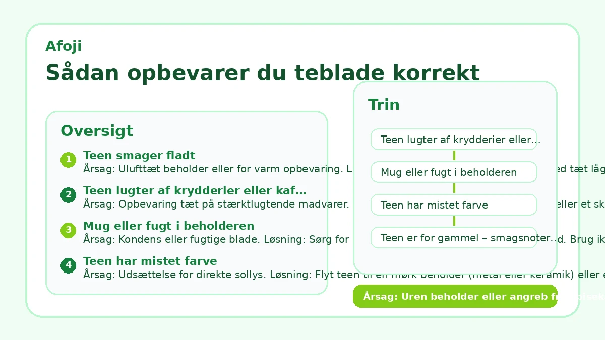 Sådan opbevarer du teblade korrekt